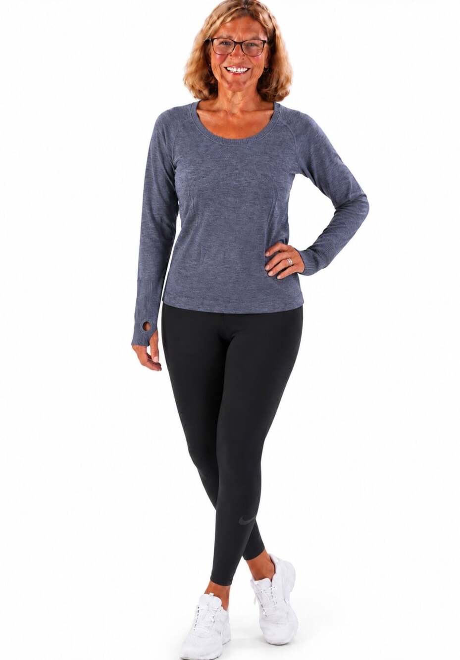 lululemon Long Sleeve Training Top - Heathered Blue - Size L